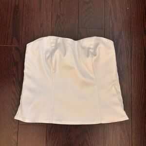 Abercrombie & Fitch Cream Strapless Top